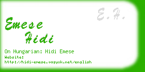 emese hidi business card
